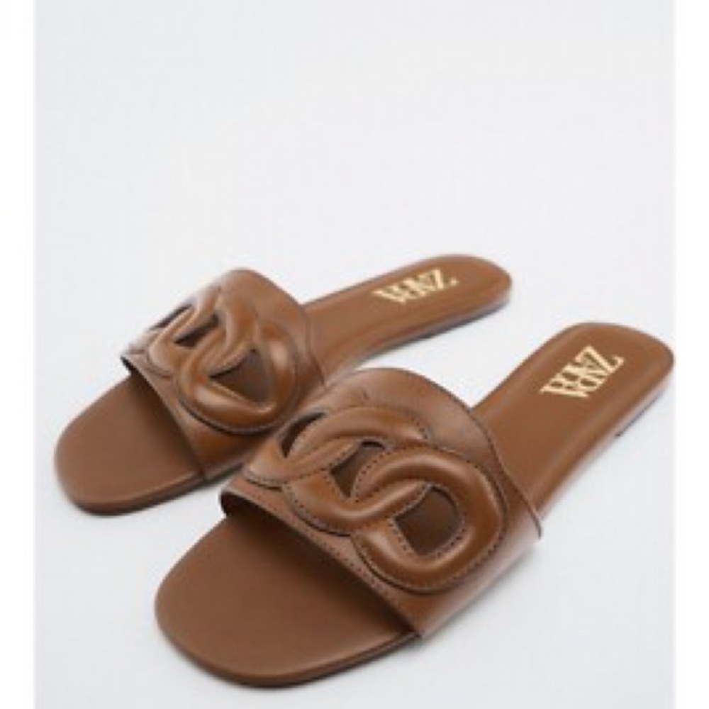 ZARA - WOMEN’S BROWN SANDALS - SIZE 7.5